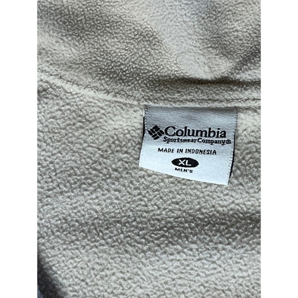 Men's Columbia fleece pull over 1/4 zip. Cream color. Size XL - Picture 4 of 6